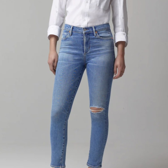 CITIZENS OF HUMANITY Rocket Crop Mid Rise Skinny Jeans in Keeper - Picture 4 of 4